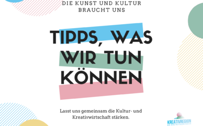 Kultur- und Kreativschaffende brauchen unsere Hilfe – das kannst du tun!